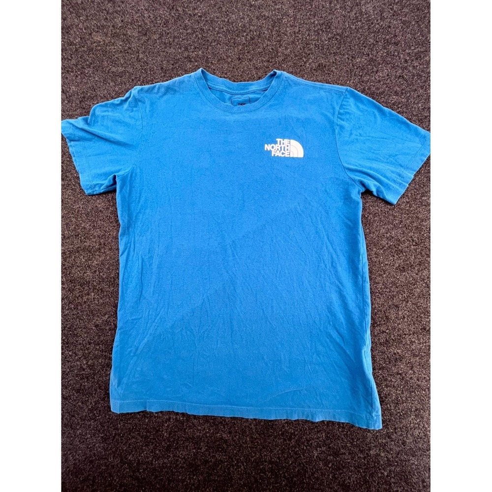 The North Face T-Shirt Mens Medium Blue Cotton Short‎ Sleeve Crew Neck Pullover